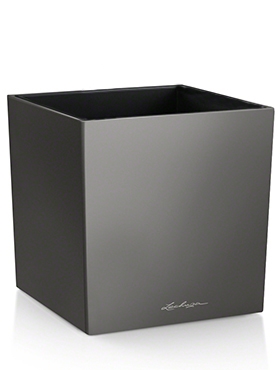 Lechuza Cube Premium Single planter antraciet metallic