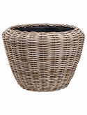 Drypot Rattan Round grey outdoor