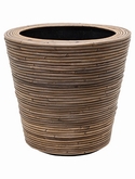 Drypot Rattan Stripe Round grey