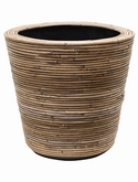 Drypot Rattan Stripe Round, grey