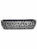 Shell Table Top Planter Mother of pearl silver-blue